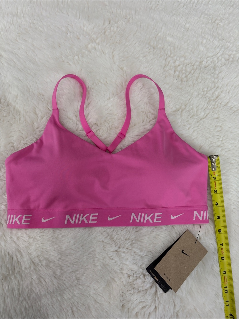 Nike Pink Strappy Light-Support Sports Bra,Size L - Picture 8 of 15